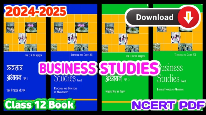 Class 12 Business Studies Book pdf in English, Class 12 Business Studies Book pdf in Hindi